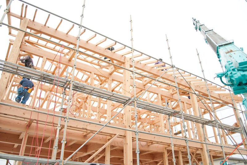 新築住宅の施工中 新築住宅の施工中